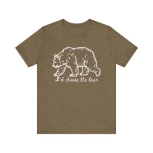 I'd choose the bear - 4B shirt - bear v man in forest - Image 6