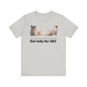 Cat Lady for Life! Live Your Truth, Meow! This Cat Lady Feminist Shirt Roars for Independence - Image 7