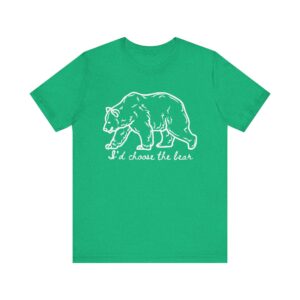 I'd choose the bear - 4B shirt - bear v man in forest - Image 8