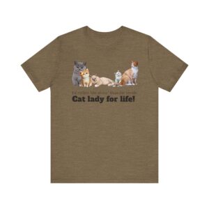 Cat Lady for Life! Live Your Truth, Meow! This Cat Lady Feminist Shirt Roars for Independence - Image 11