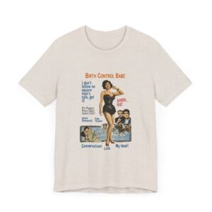 Birth Control Babe - feminist shirt with vintage style pinup girl art, retro pinup Tshirt, vintage feminist tee - Image 13