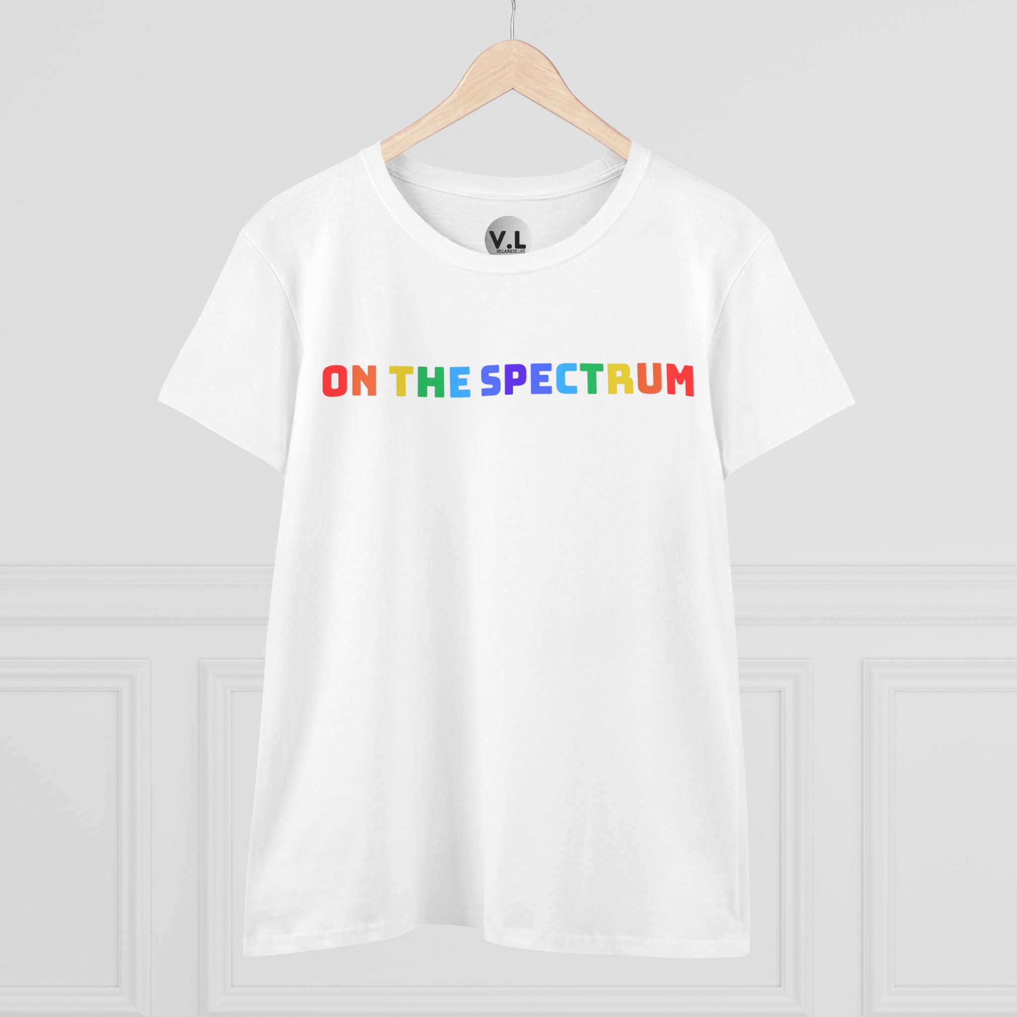 On the Spectrum - Adorable rainbow lettering shirt designed for folks on both spectrums. Are you a double rainbow? - Image 2