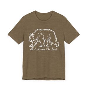 I'd choose the bear - 4B shirt - bear v man in forest - Image 7
