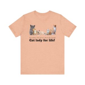 Cat Lady for Life! Live Your Truth, Meow! This Cat Lady Feminist Shirt Roars for Independence - Image 9