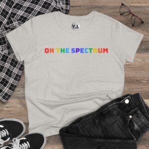 On the Spectrum - Adorable rainbow lettering shirt designed for folks on both spectrums. Are you a double rainbow? - Image 6