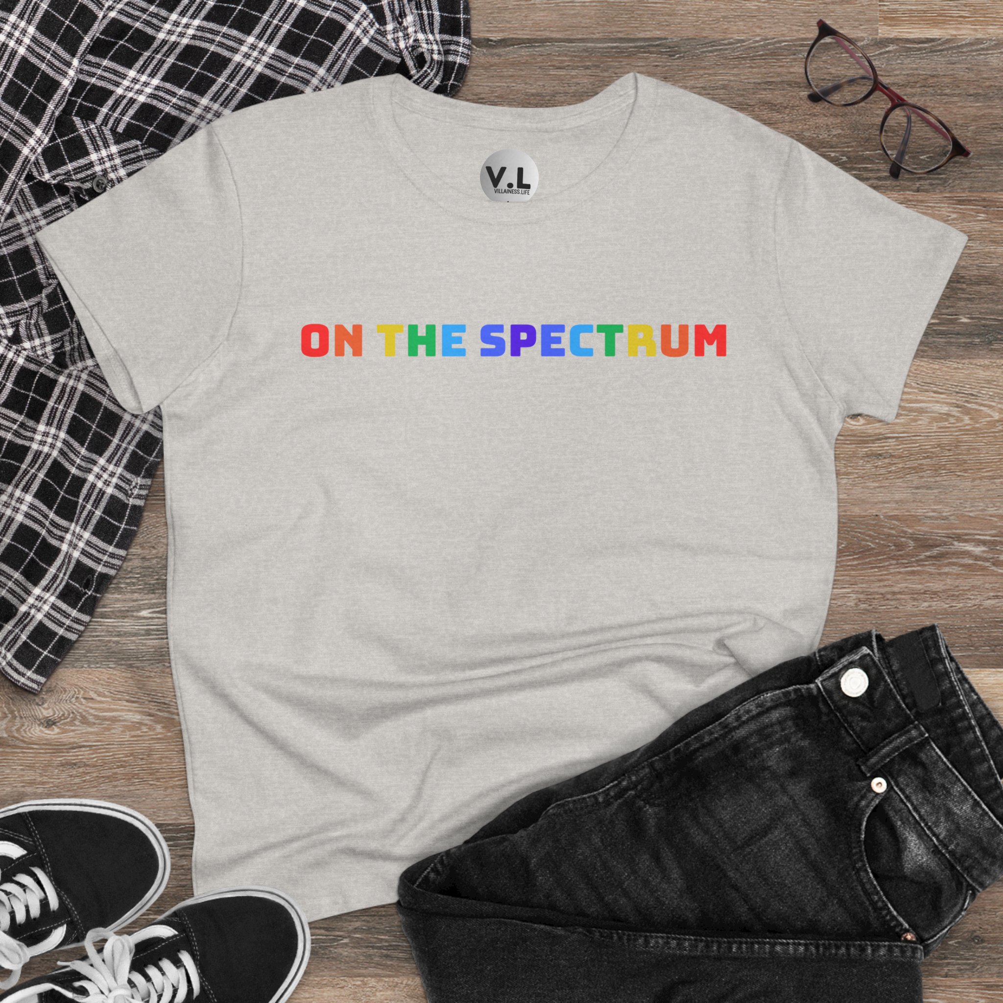 On the Spectrum - Adorable rainbow lettering shirt designed for folks on both spectrums. Are you a double rainbow? - Image 6