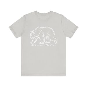I'd choose the bear - 4B shirt - bear v man in forest - Image 4