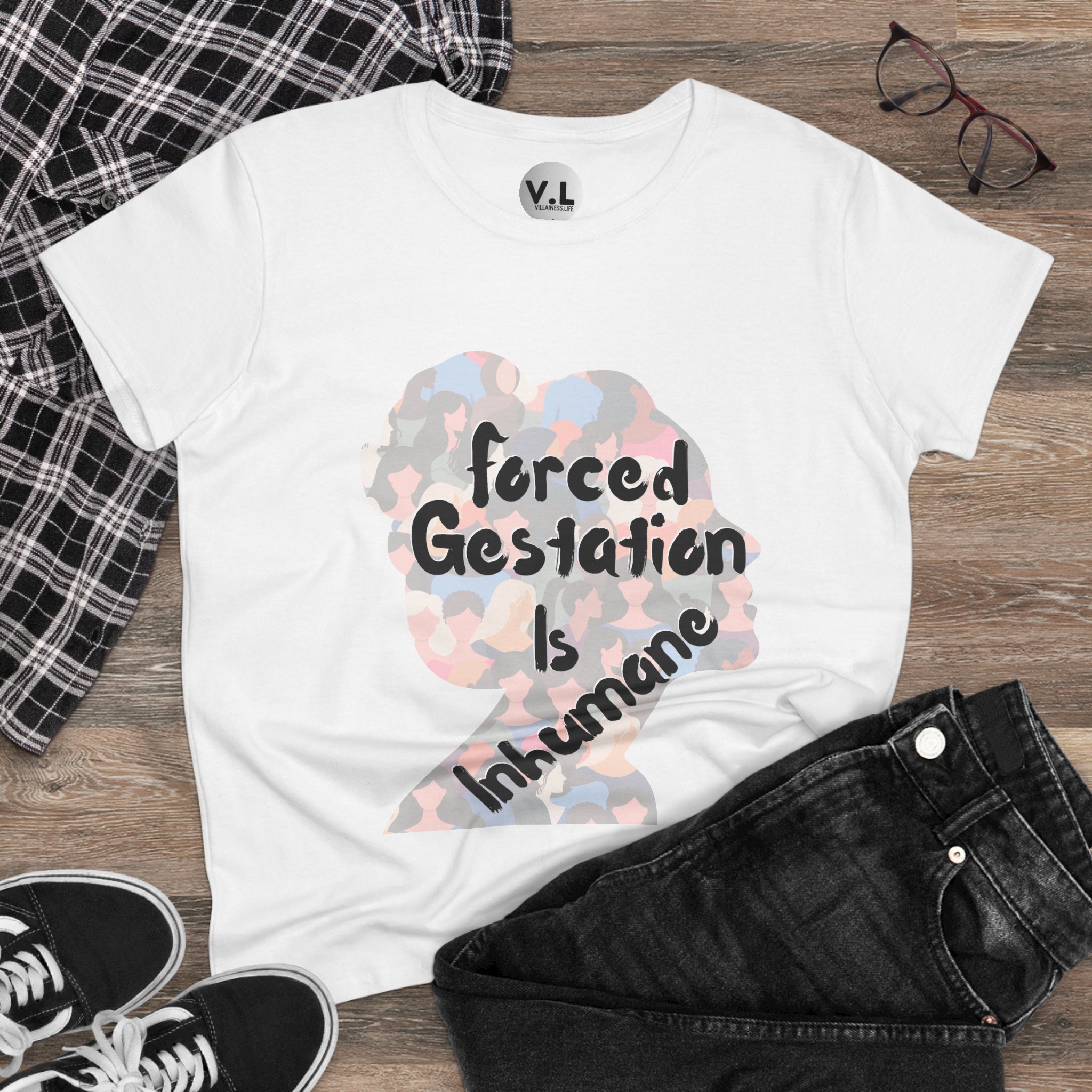 Forced Gestation is Inhumane - Woman's Strike 2024 Women's rights shirt for bodily autonomy and pro choice USA - Image 3