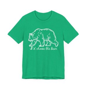 I'd choose the bear - 4B shirt - bear v man in forest - Image 9