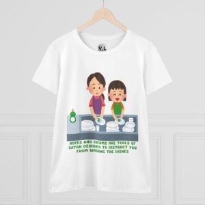 Hopes and Dreams are Tools of Satan Designed to Distract you from Doing the Dishes - Religious Indoctrination Shirt - Image 2