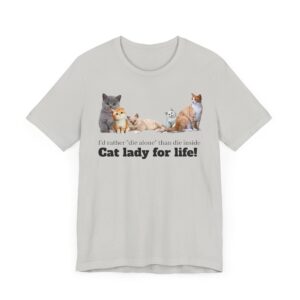 Cat Lady for Life! Live Your Truth, Meow! This Cat Lady Feminist Shirt Roars for Independence - Image 8