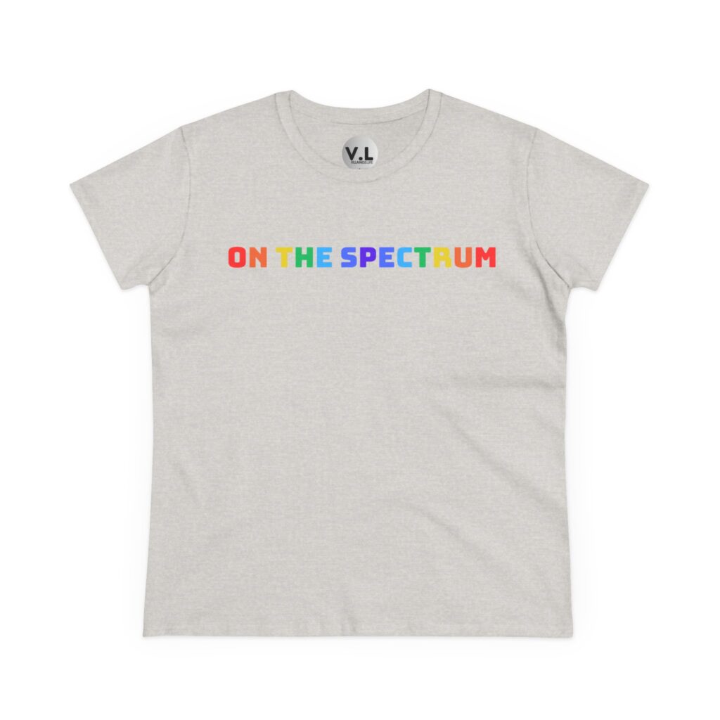 On the Spectrum - Adorable rainbow lettering shirt designed for folks on both spectrums. Are you a double rainbow?