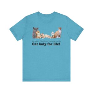 Cat Lady for Life! Live Your Truth, Meow! This Cat Lady Feminist Shirt Roars for Independence - Image 15