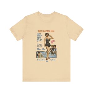 Birth Control Babe - feminist shirt with vintage style pinup girl art, retro pinup Tshirt, vintage feminist tee - Image 11